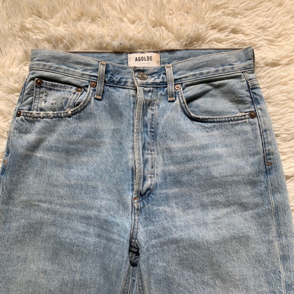 Agolde Riley High Rise Button Fly Jeans Size 27 - Picture 3 of 14